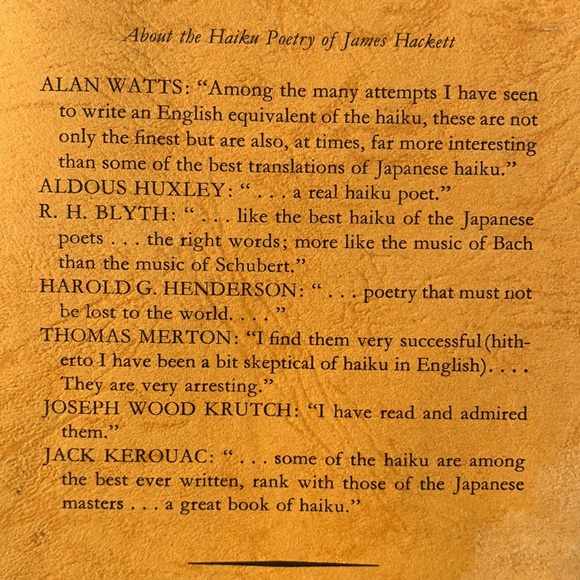 1969 Haiku Poetry Volume Three By James Hackett - Picture 7 of 7